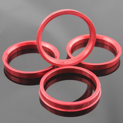 Anodisez les anneaux centraux de hub en aluminium rouge OD73.0 ID63.4 pour Mazda Volvo